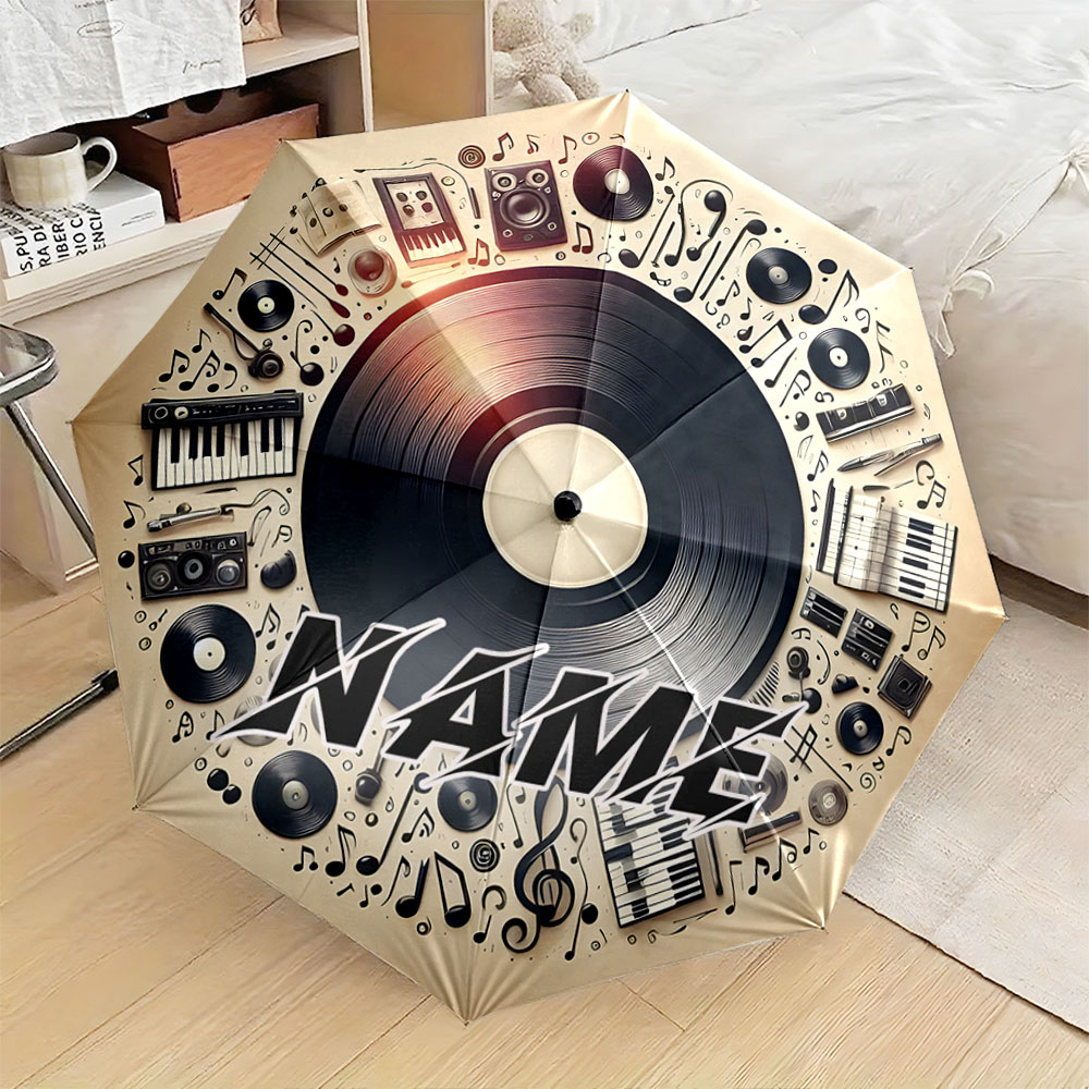 Musical Instrument With Name - Custom Name Umbrella, 