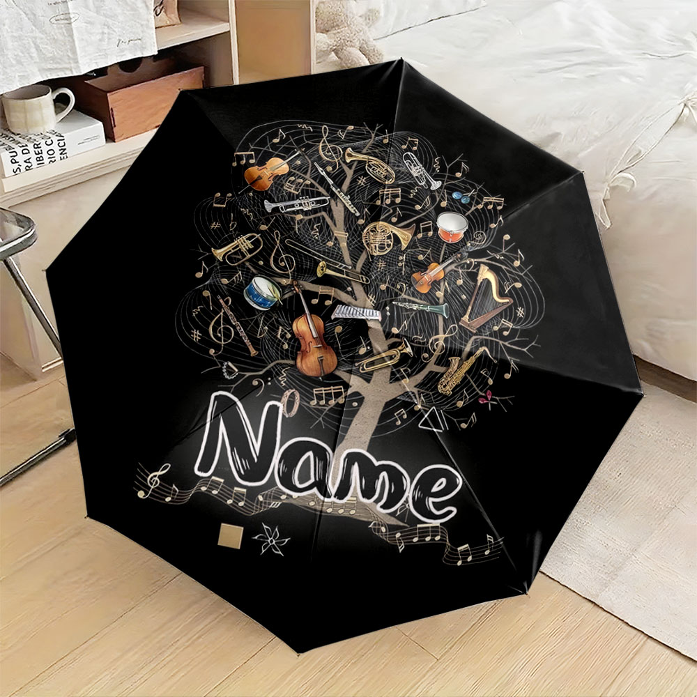 Musical Instrument With Name - Custom Name Umbrella, 