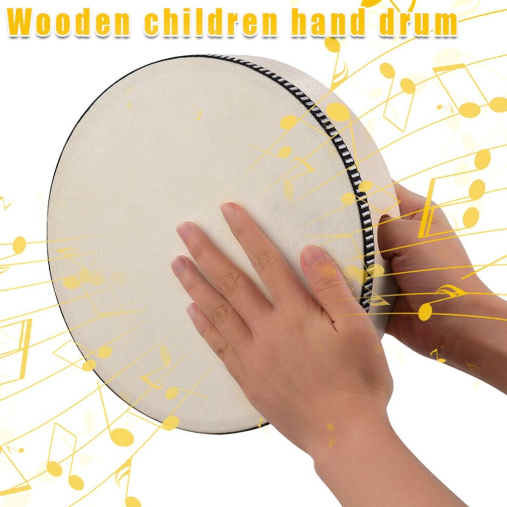 Musical Instruments Game - Tool 4/6/8/10 Inch Wooden Hand Drum