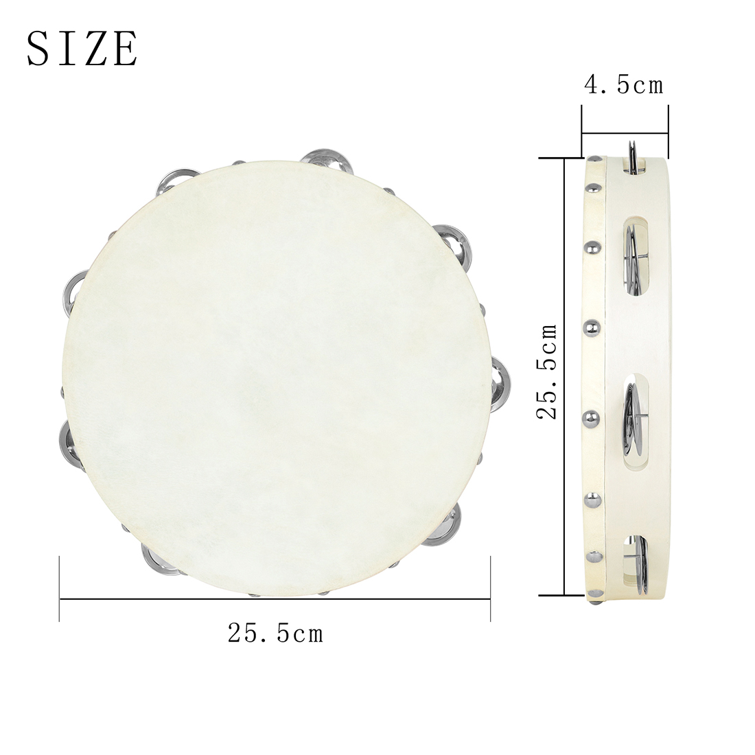 10 Inch Tambourine Hand Crank  - đánh giá và giá Musical Instrument Project