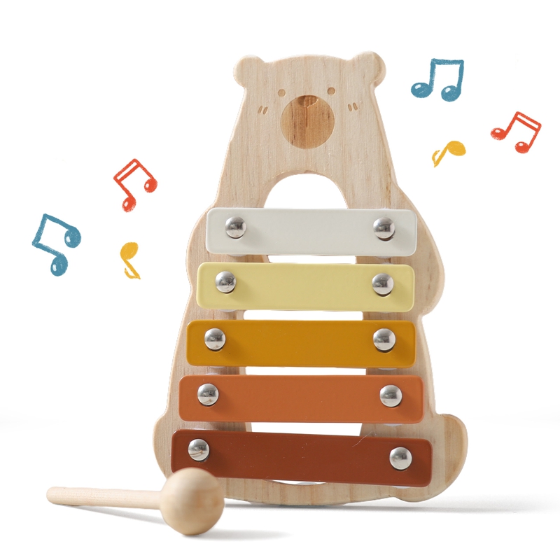 Cartoon Bear 5 Keys Compact Si - đánh giá và giá Musical Instrument Glockenspiel
