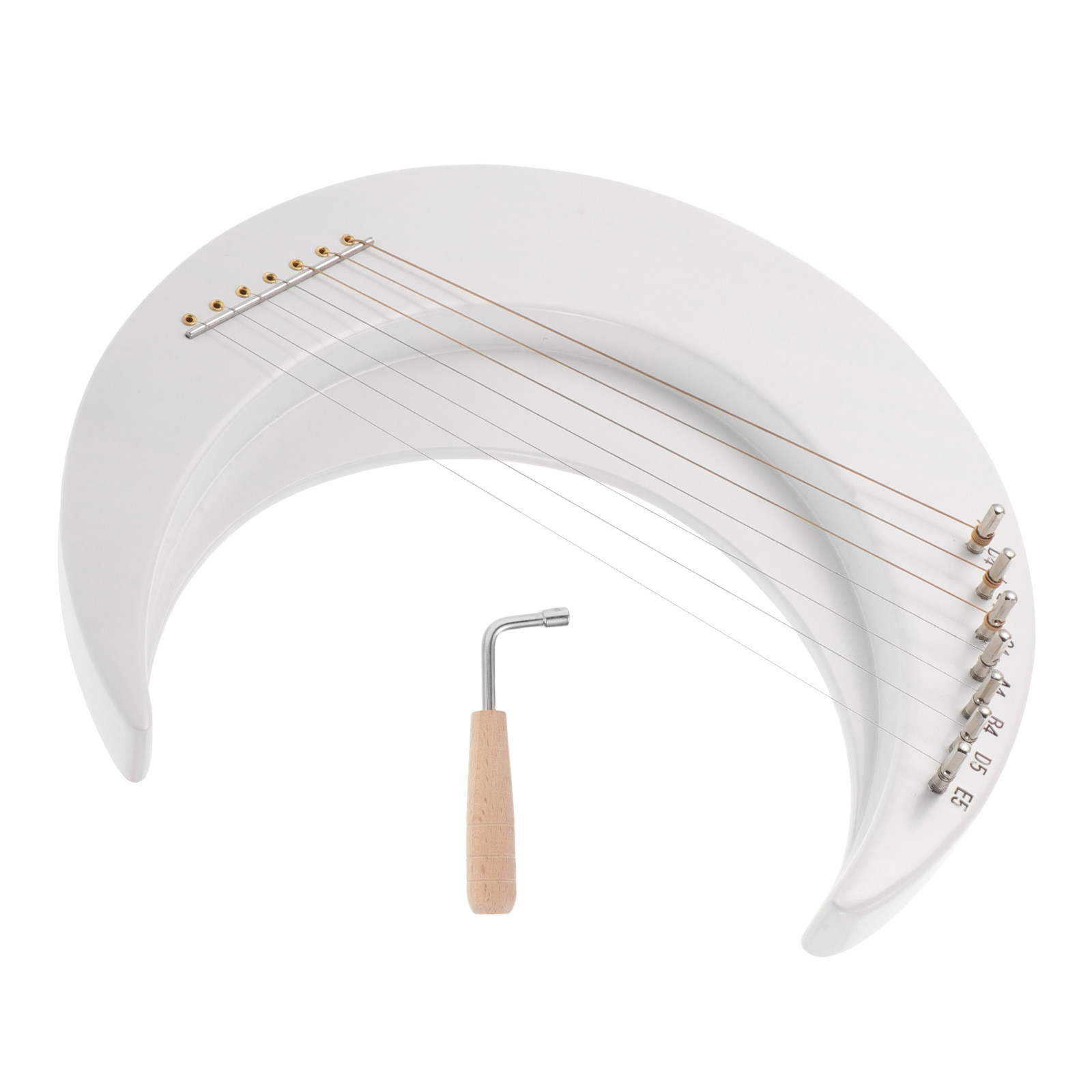 Wooden 7 String Moon Lyre Harp - đánh giá và giá Musical Instrument Lyre