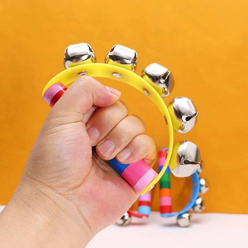 Rainbow Hand Jingle Bells Wood - đánh giá và giá Musical Instrument You Shake