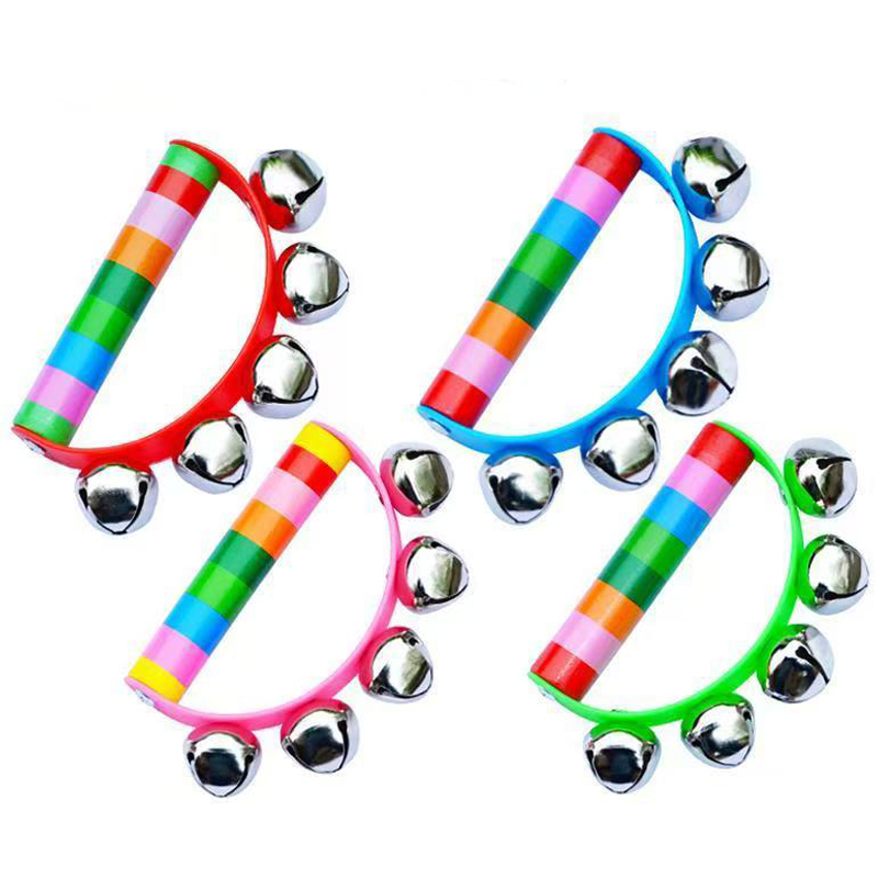 Rainbow Hand Jingle Bells Wood - đánh giá và giá Musical Instrument You Shake