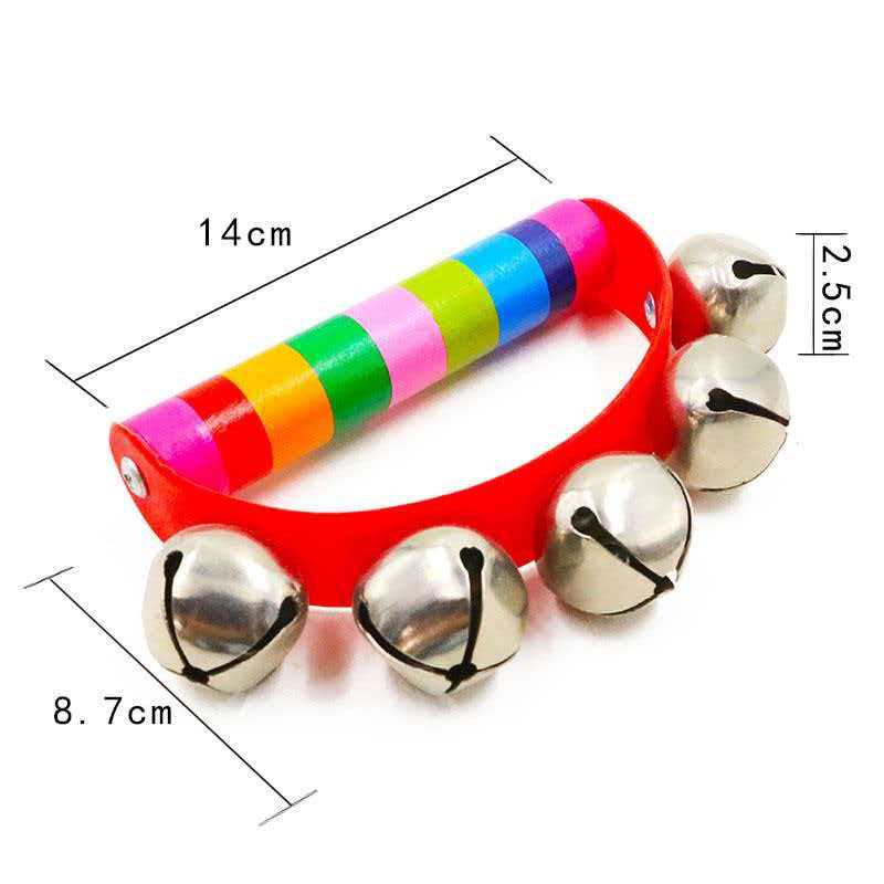Rainbow Hand Jingle Bells Wood - đánh giá và giá Musical Instrument You Shake