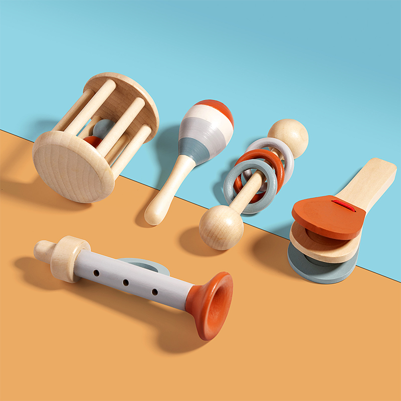 Natural Wooden Rattle Toy Set  - đánh giá và giá Musical Instrument Project