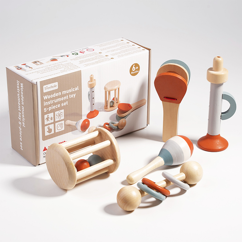 Natural Wooden Rattle Toy Set  - đánh giá và giá Musical Instrument Project