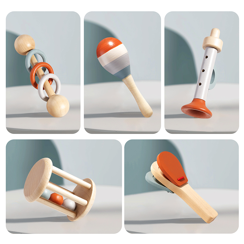 Natural Wooden Rattle Toy Set  - đánh giá và giá Musical Instrument Project