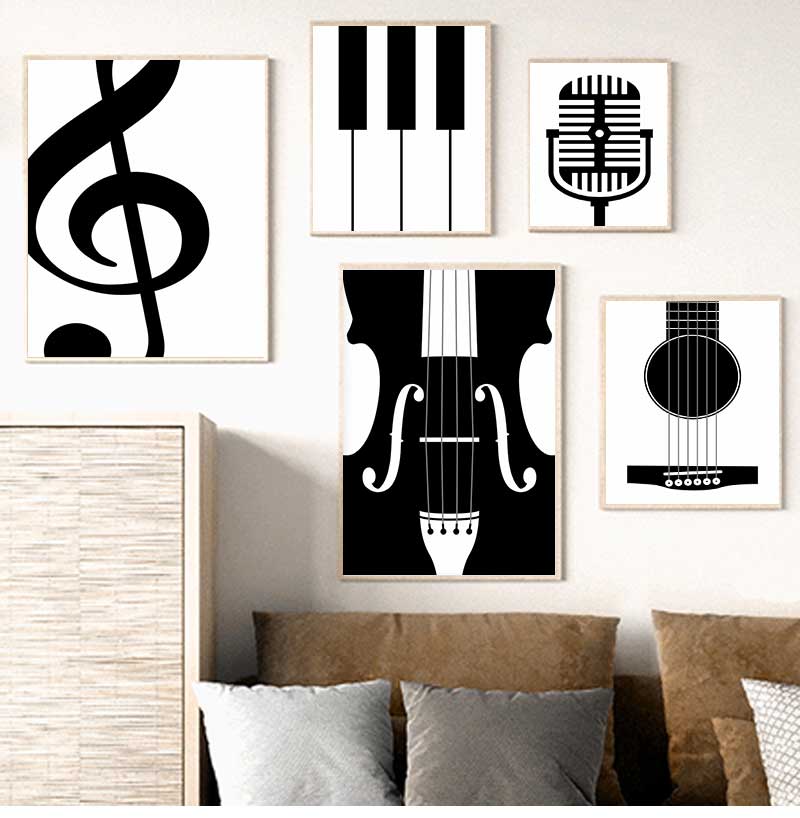 Minimalist Instrument Posters  - đánh giá và giá Picture Of Musical Instrument