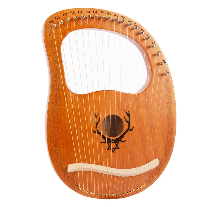 19 Strings Lyre Harp Mahogany  - đánh giá và giá Musical Instrument Lyre