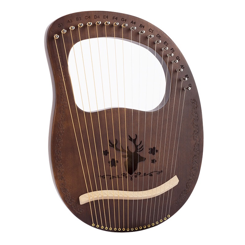 19 Strings Lyre Harp Mahogany  - đánh giá và giá Musical Instrument Lyre