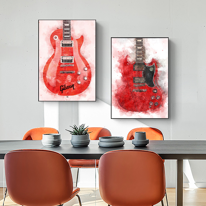 Cổ Nhạc Rock Guitar Tranh In C - đánh giá và giá Picture Of Musical Instrument
