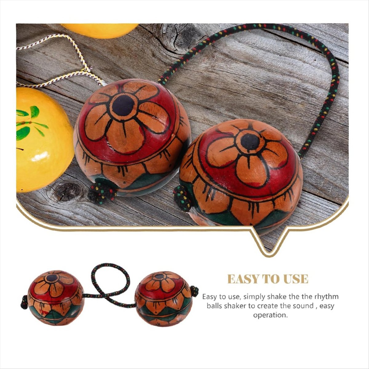 【HOT!TURE】Hand Drawn Maracas M - đánh giá và giá Musical Instrument You Shake